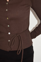FREYA TOP BROWN
