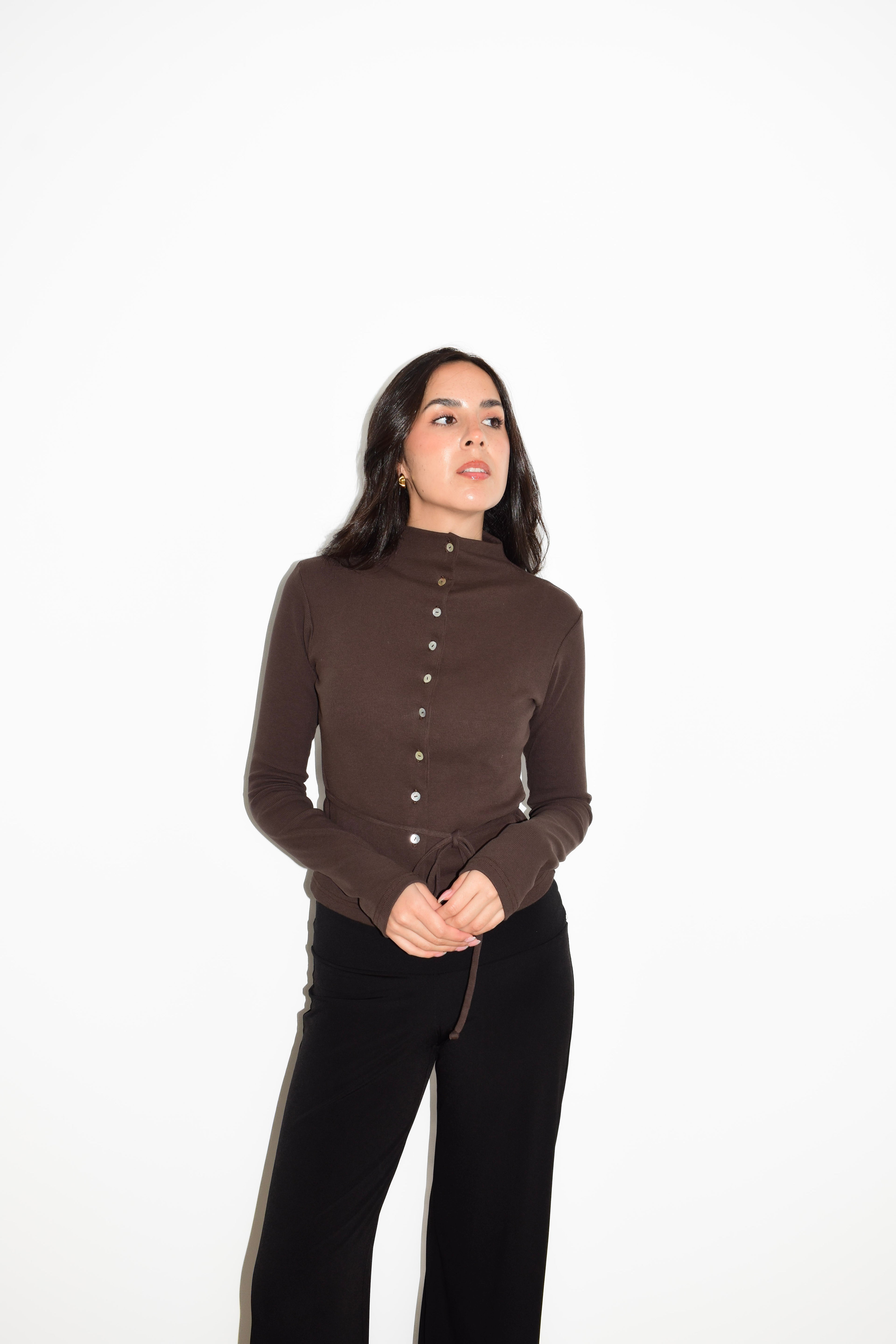 FREYA TOP BROWN