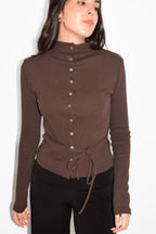 FREYA TOP BROWN