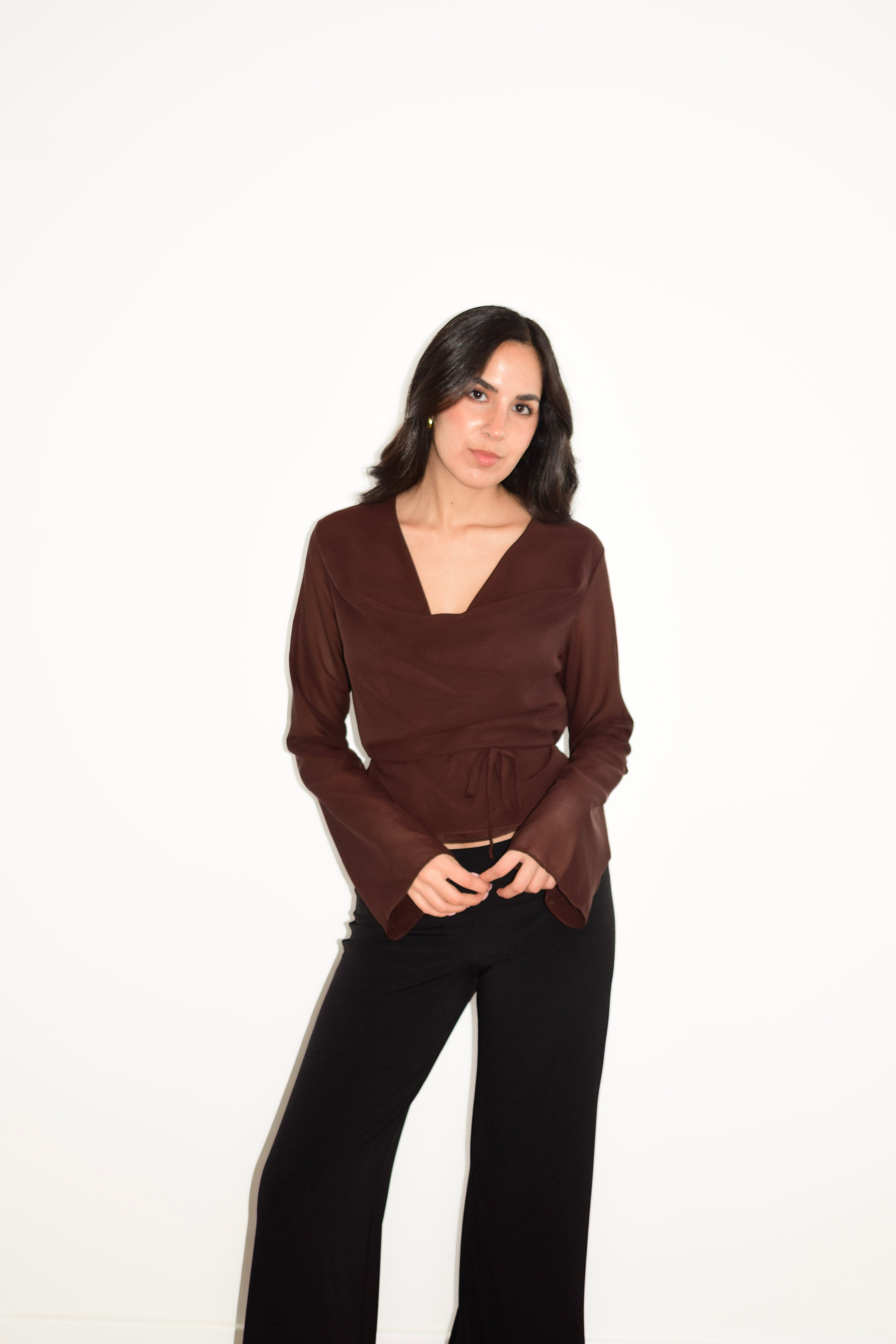 ELSA TOP BROWN