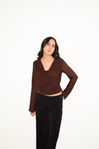 ELSA TOP BROWN