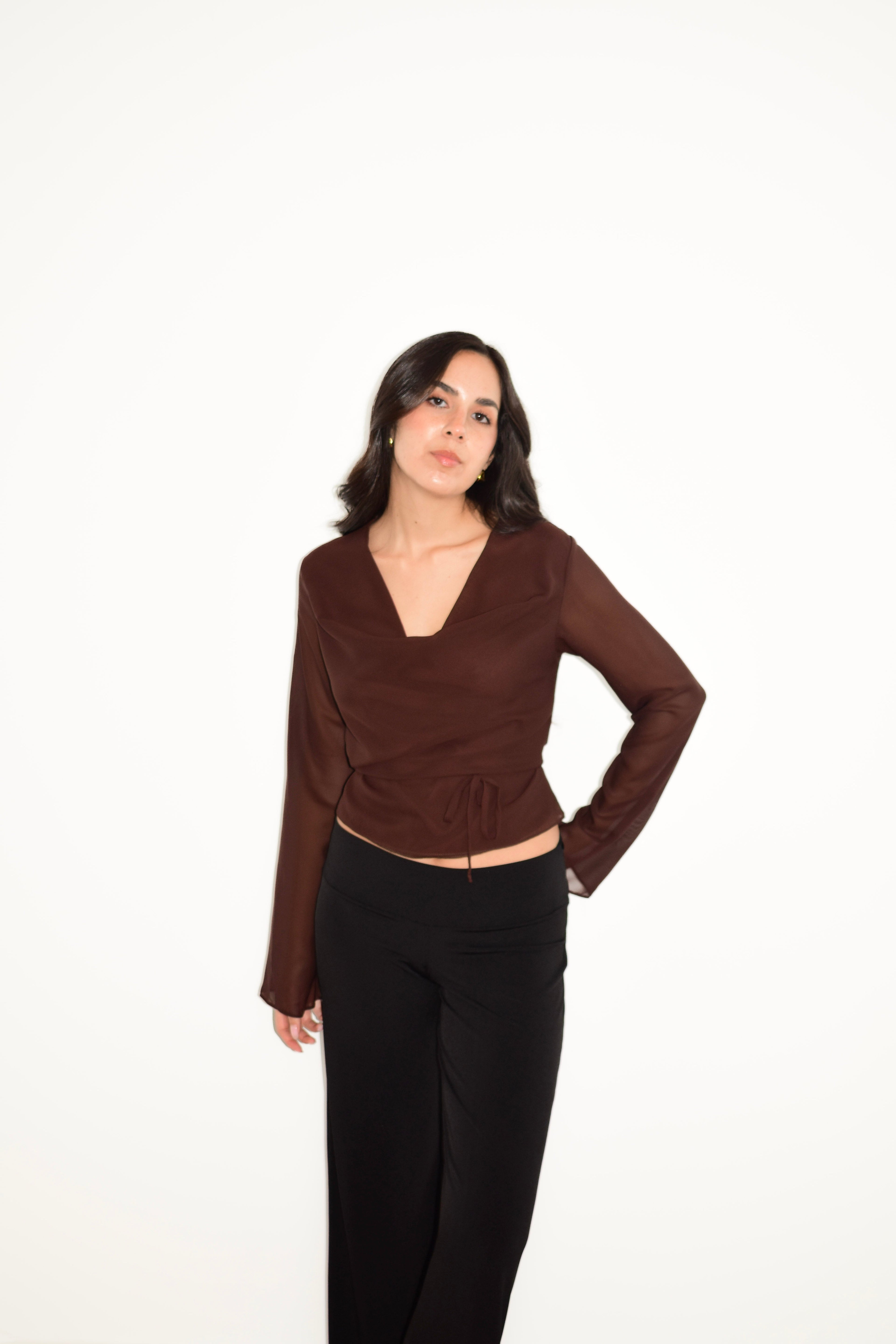 ELSA TOP BROWN