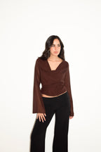 ELSA TOP BROWN