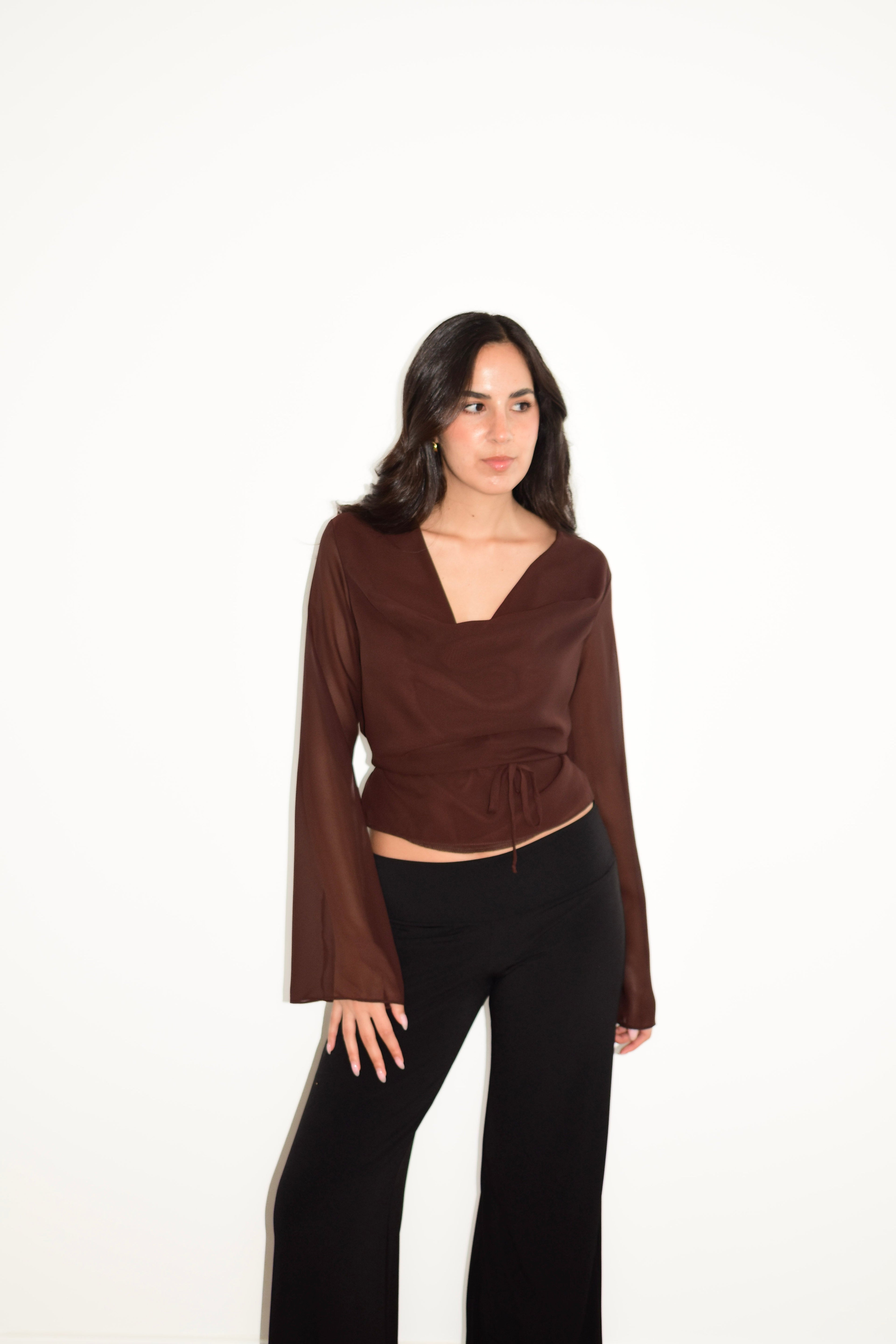 ELSA TOP BROWN
