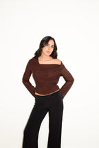 ELSA TOP BROWN