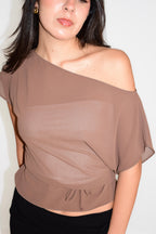 LENA TOP BROWN